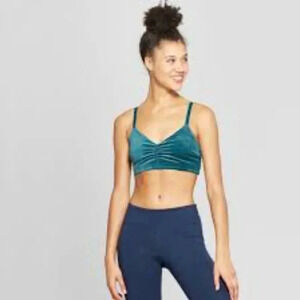 🍓Joy lab velvet casual bra green criss cross back women’s size XXL‎